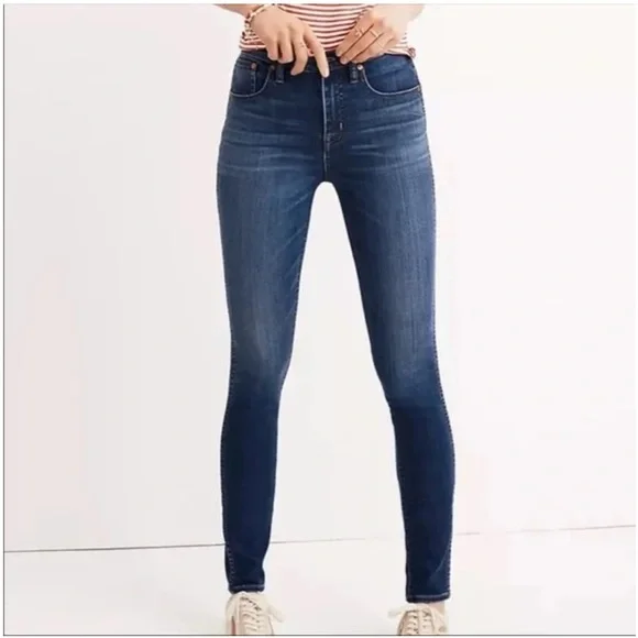 Madewell 9" Mid-Rise Skinny Jeans Patty Wash Style L9933, Sz 27 - Picture 1 of 16